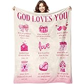 Teen Girl Gifts Trendy Stuff - Baptism Gifts for Girl - Christian Gift for Teenage Girls - Daughter, Granddaughter, Niece, Sister Gift On Valentines Day Christmas Birthday - Love Blanket 50'' x 60''