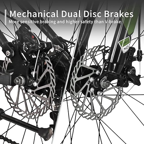 EUROBIKE Mountain Bike,Folding Mountain Bike,21 Speed Full