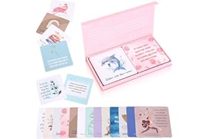 LYUZECHEEAN Affirmation Cards - Daily Motivational and Inspirational Cards for Women, Positive Affirmation Cards for Women, 50 Daily Mindfulness/Meditation Cards with Portable Box, Daily Affirmations for Women