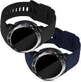 kwmobile 2x Straps for HONOR Watch GS Pro Silicone Replacement Bands Black Dark view 5