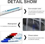 tinshow 6PCS Deep Hole Marker Pens 30mm Long Reach Carpenter Pencil Permanent view 3
