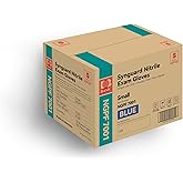 Basic Medical Blue Nitrile Exam Gloves - Latex-Free & Powder-Free - NGPF 7001(Case of 1,000), Small