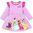 Disney Princess Cinderella Ariel Frozen Elsa Ruffle Sleeve Dress Minnie Mickey Mouse Clothes Baby to Toddler