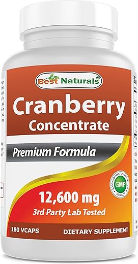Best Naturals Cranberry （クランベリー）Concentrate 12600 mg, 180 粒