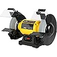 Woodskil 4.8A 3/4HP 8-Inch Bench Grinder, 3600rpm Table Grinder with Two Protective Eye Masks and Two Grinding Wheels Multipurpose Grinders for Metal, Knife, Dental, Amber, Jewelry, Jade