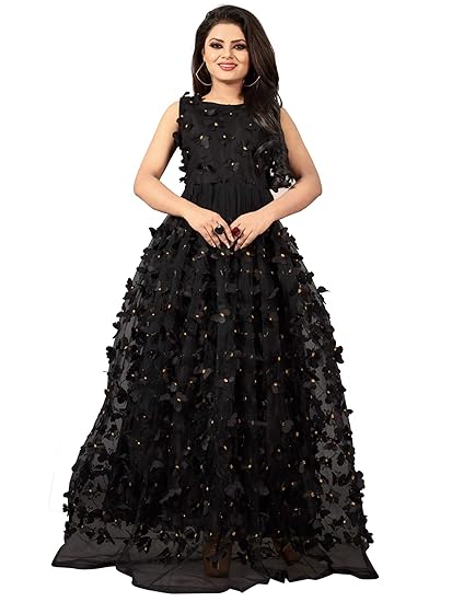 butterfly long frock