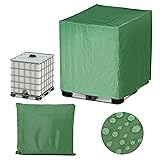 Green 275 Gallon IBC Tote Cover Sunshade Water