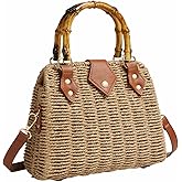 ZIDE Straw Crossbody for Women Woven Summer Beach Handmade Wicker Rattan Bamboo Joint Bag Boho Satchel for summer Holiday