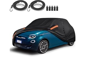 QUYDDC 16-Layer Special Full Car Cover Fit for 2009-2019 Fi-at 500, Ultra Heavy 600D Oxford Cloth, All-Weather Protection Sum