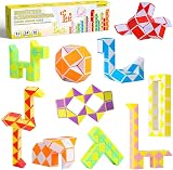 ECHOCUBE Magic Snake Cube 10 Pack 24 Block Twist Puzzle Party Favors