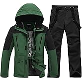 Men's Jacket and Pants Set Insulated Waterproof Waterproof Snowboard Snowsuits for Snow Sport