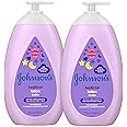 Johnson's Moisturizing Bedtime Baby Lotion with Coconut Oil & NaturalCalm Aromas to Help Relax Baby, Mild, Hypoallergenic & Paraben-, Phthalate- & Dye-Free, Twin Pack, 27.1 fl. oz, 2 Pack