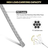 DIYLAND 35m Stainless Steel Wire Rope Kit 2mm with Turnbuckles Climbing Trellis view 2