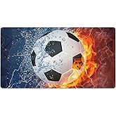 Soccer Ball Large Mouse Pad, 29.5 x 15.8 Inch, Extended Gaming Mouse Pad, Sports-Themed Computer Keyboard Mat for Home Office and Gaming Work