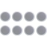 8) New PYLE PRO PDIC61RD 6.5'' 200W 2-Way In-Ceiling/Wall Speaker System White