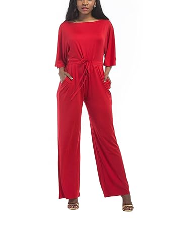 jumpsuit rot elegant