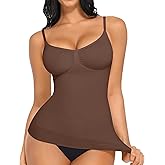 FeelinGirl Womens Tank Top Shapewear Tummy Control Tops Slimming Cami Tank Seamless Compression V Neck Camisole