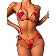 EASYLONGJEE Sexy Lingerie Set for Women Naughty for Sex, 2 Piece Exotic Cute Lingerie Set Teddy