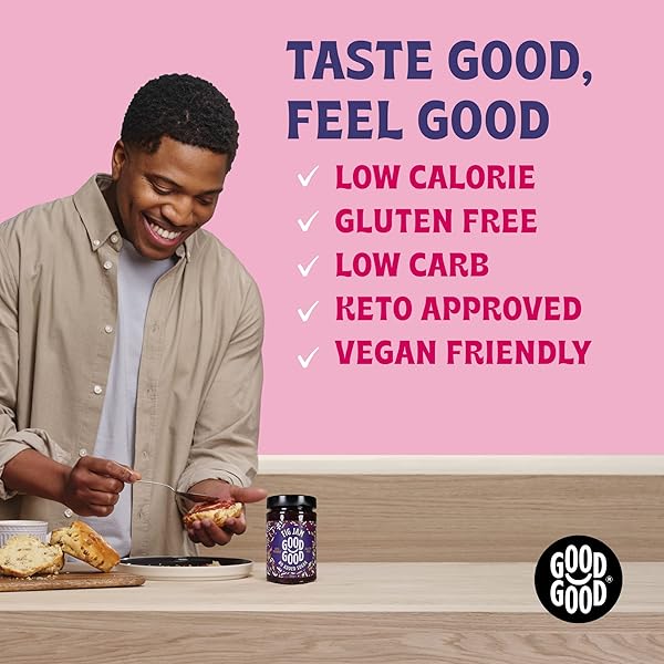 GOOD GOOD FIG JAM – NO ADDED SUGAR – LOW CALORIE – GLUTEN FREE AND VEGAN – DIABETIC AND KETO FRIENDLY – 12OZ / 330G (PACK OF 1)