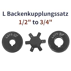 uxcell 1/2" to 3/4" L075 Flexible 3-Piece L-Jaw