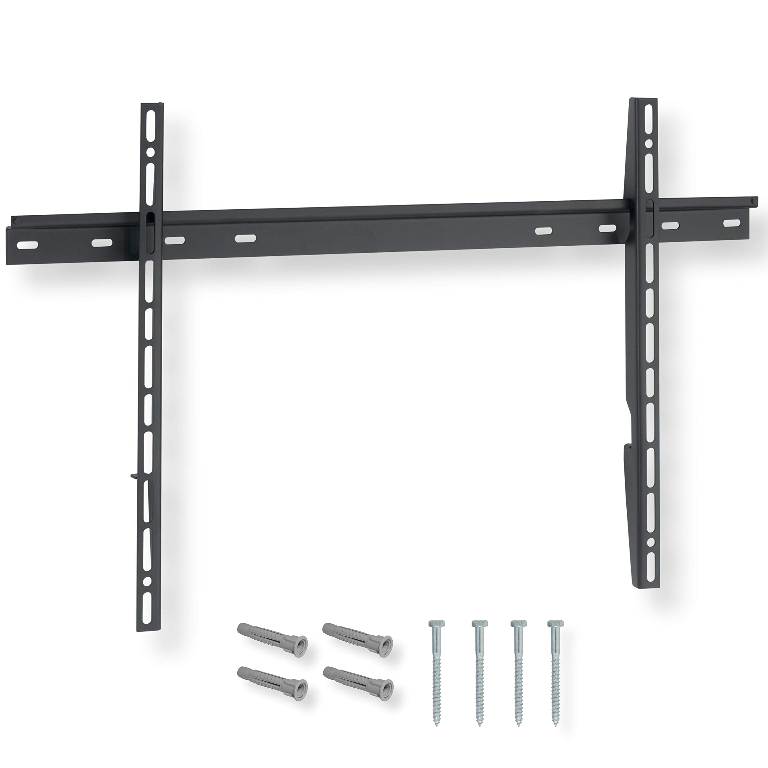 NANOOK 5393000 flat TV wall bracket for 40-80 inch (102-203 cm) TVs | Ultra slim bracket | Wall mount for LED, QLED and OLED TVs | Universal compatibility | VESA 100x100 to 600x400 | Black