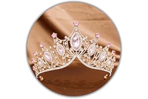 TAROSE Crowns for Women and Girls, Queen Crystal Tiaras with Rhinestone, Goddess Crown for Wedding Bride Birthday Princess Bridal Shower Hair Accessories for Women