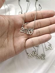 MICOMAKA Birth Year Number with Crown Necklace,Old