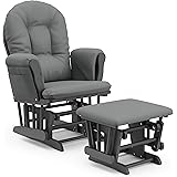 storkcraft tuscany glider and ottoman with lumbar pillow