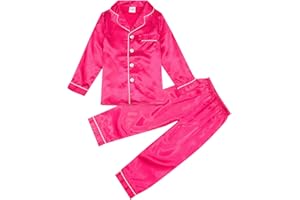 XBKPLO Children Place Pajamas Little Baby Girls Boys Pajamas Set Satin Silk Kids Short Winter Toddler Girl Clothes