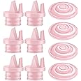 Maymom Pump Parts Incl Duckbill Valve with Pull Tab Silicone Diaphragm Compatible with Spectra S1, S2, Synergy Gold; Not Original Spectra Pump Parts; 10 pc Pink