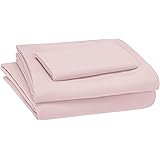 Amazon Basics Kid's Sheet Set - Soft, Easy-Wash Lightweight Microfiber - Twin, Light Pink