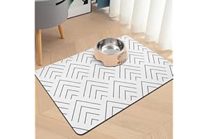 USNFHCAW Pet Food Mats for Floor, Absorbent Dog Mat for Food and Water Dispenser Mat, Dog Food Mat Quick Dry Cat Food Mat Pet Supplies