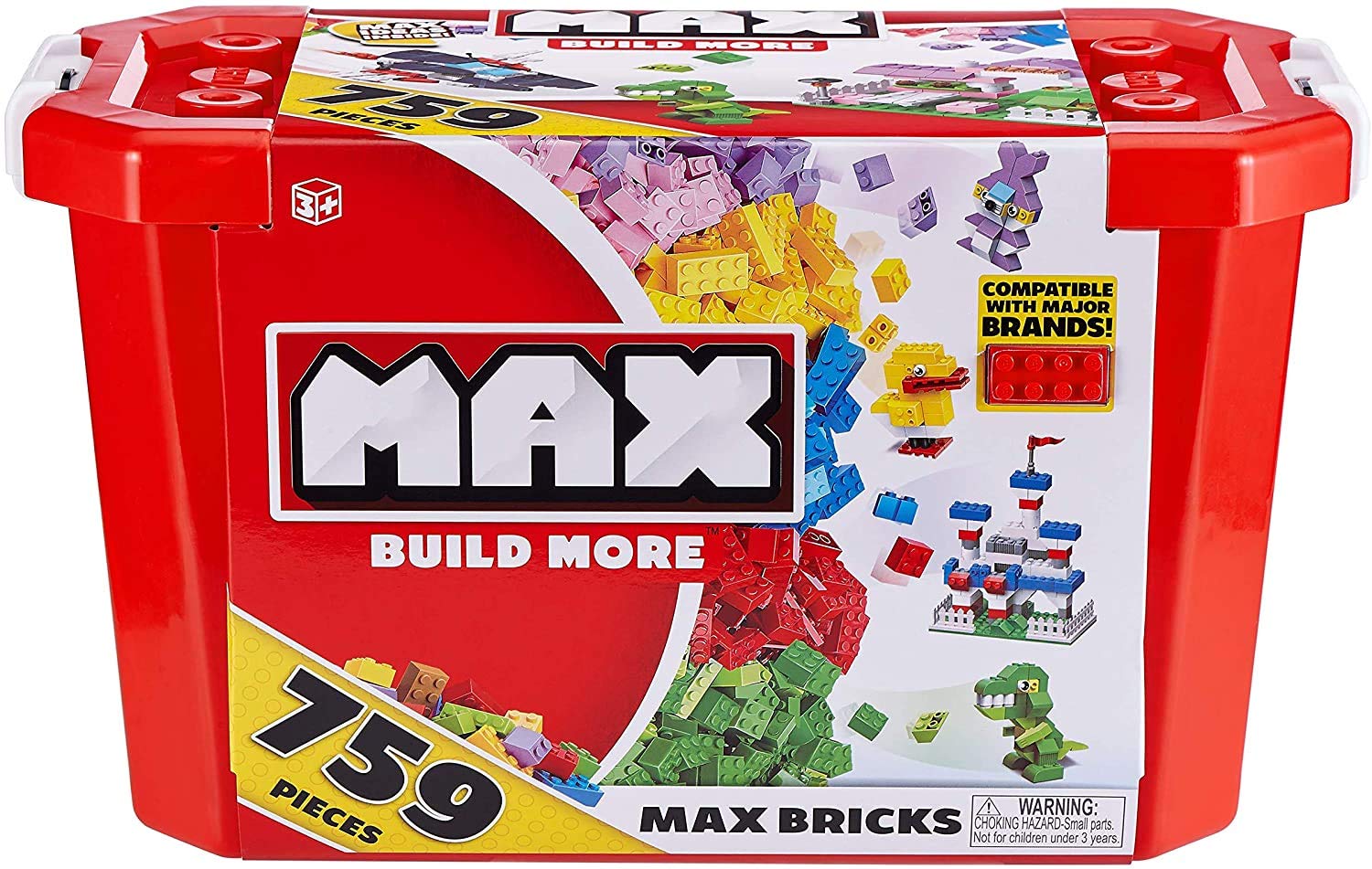 Max Build More Building Bricks Value Set (759 Bricks) - Compatible with Other Major Brands by ZURU