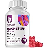 DR. MORITZ Magnesium Citrate Gummies for Adults - Sugar-Free Calm Magnesium Gummies - Supports Cardiovascular Health- Raspberry Flavor - Non-GMO, 200 mg (30 Count)