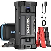 AVAPOW 4000A Car Jump Starter with Force Start Function, Car Jumper Starter for Up to AL Gas & 10L Diesel, 12V Jump Box with Jump Cables & LED Light