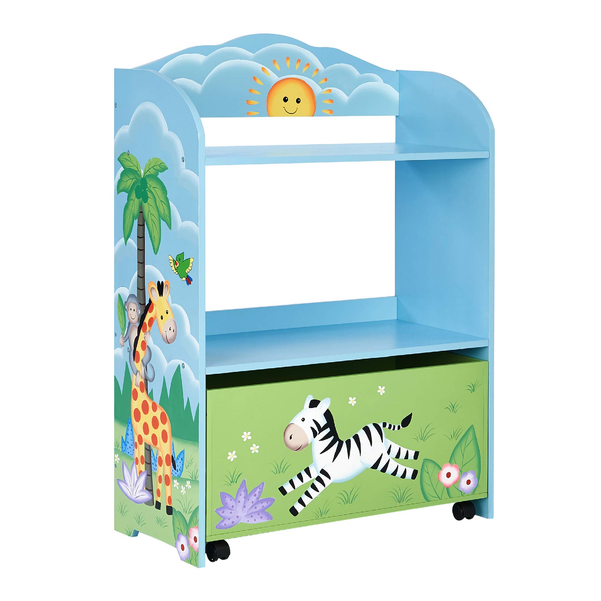 Fantasy Fields Sunny Safari Toy Organizer with Rolling Storage Box TD-13219A