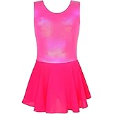 Girls Ballet Leotard with Skirt Sparkle Sleeveless Dance Dress Ballerina Dancewear Toddler Gymnastics Outfit