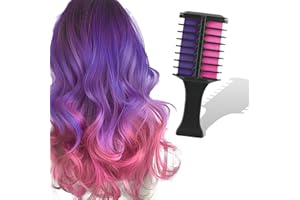 SPRINGSUGAR Hair Chalk for Kids Girls, Purple Pink Temporary Hair Color Dye, Washable Hair Chalk Comb - Kids Hair Dye Makeup For Party Halloween Christmas Birthday Cosplay Festivals