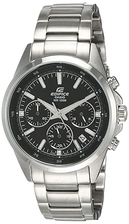 casio edifice chronograph black dial men's watch