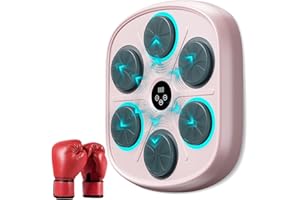 OurStarry 2025 New Model Smart Music Boxing Machine for Adults and Kids, Training Machine with LED Electronic Wall Mounted, Home Indoor Workout Equipment with Premium Boxing Gloves