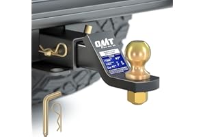 Orion Motor Tech Trailer Hitch Ball Mount, for 2" Receiver with 2" Ball 2" Drop 8000 lb. Towing Capacity, Heavy-Duty Tow Hitch Reversible Ball Hitch for Truck Boat RV Cargo with Hitch Pin & Clip