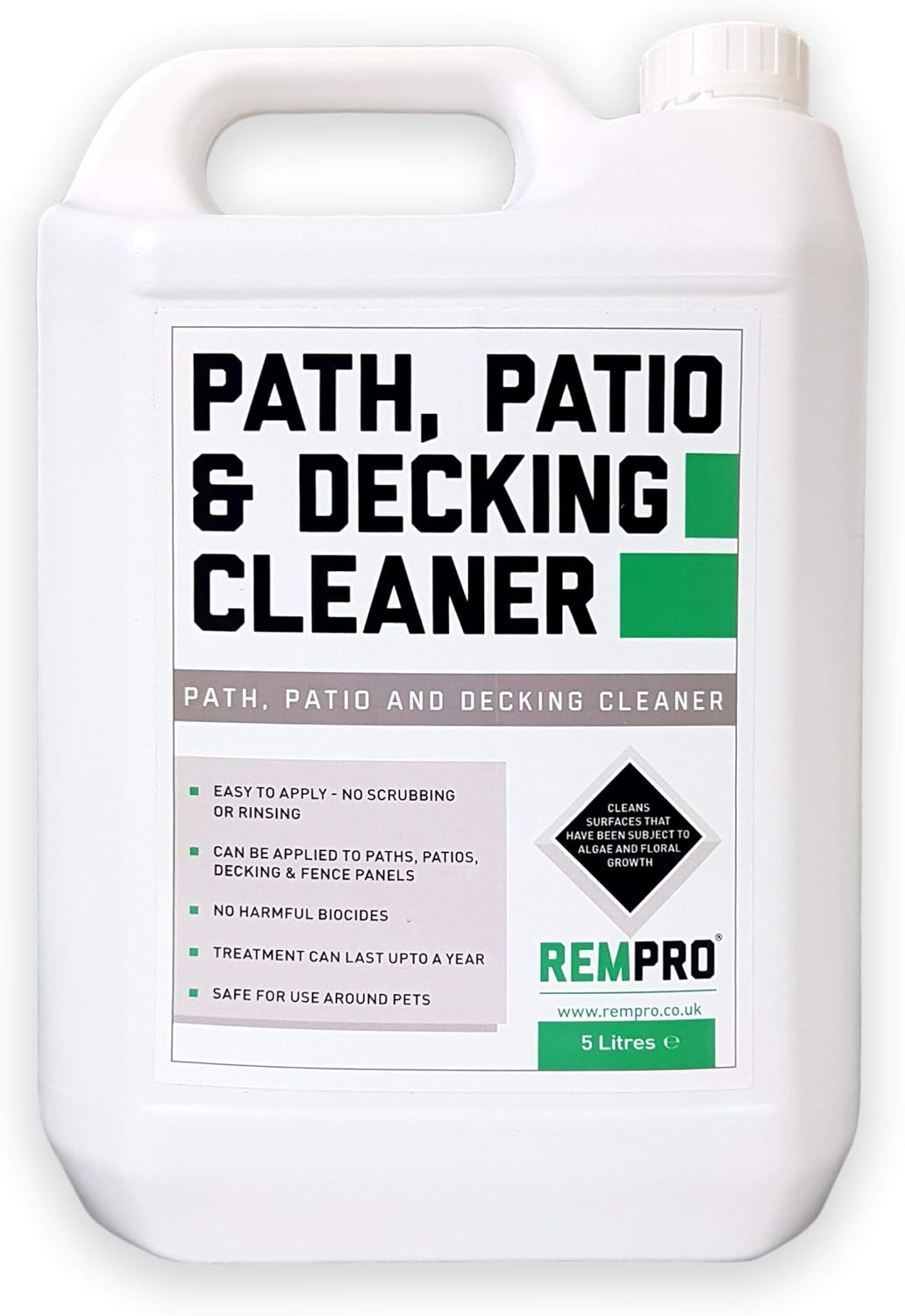 Rempro 5 Litres Path Patio And Decking Cleaner Mould Algae Moss