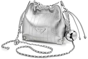 FOXLOVER Cowhide Leather Crossbody Bags for Women Small Adjustable Chain Strap Stylish Trendy Purse