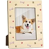 RWSEFK Pet Picture Frame, 4x6 Wood Photo Frame, Gift for Pet Lover Owner, Picture Photo Frames for Desk Decor, Memorial Cat Dog Keepsake -52
