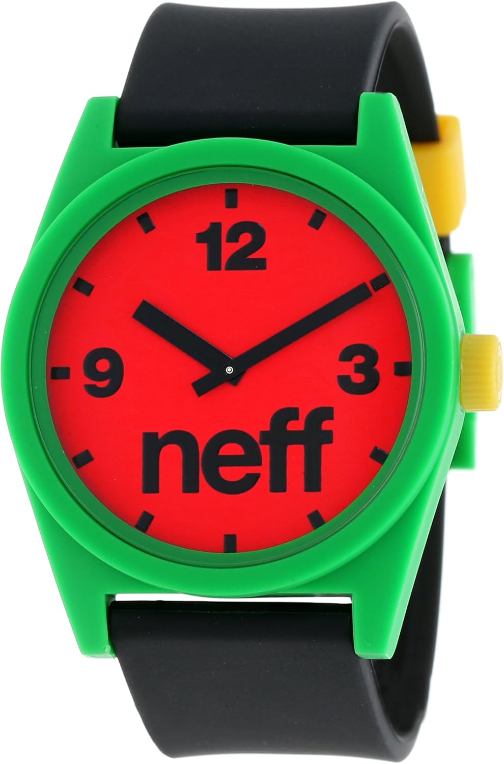 Neff NF0201rasta Reloj con Diseño Personalizado Neff y Correa Rasta de