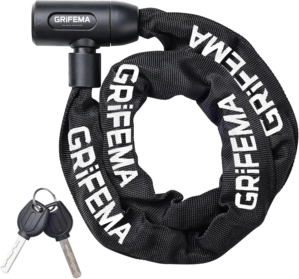 Grifema GA1201-12 Bike Lock 120cm with 2 Keys Heavy Duty Chain 7mm