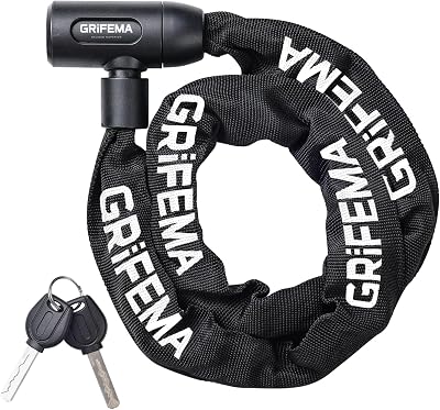 Grifema GA1201-12 Bike Lock 120cm with 2 Keys Heavy Duty Chain 7mm
