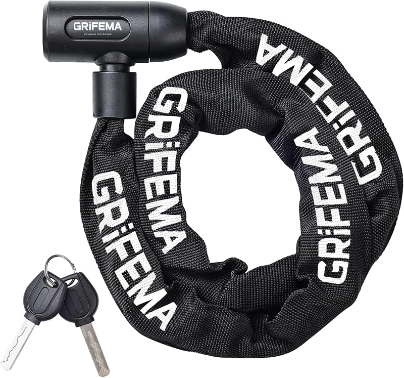Grifema GA1201-12 Bike Lock 120cm with 2 Keys Heavy Duty Chain 7mm