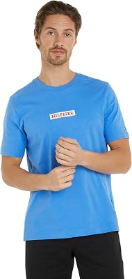 Homme T-Shirt Manches Courtes Encolure Ronde, Bleu (Blue Spell), S