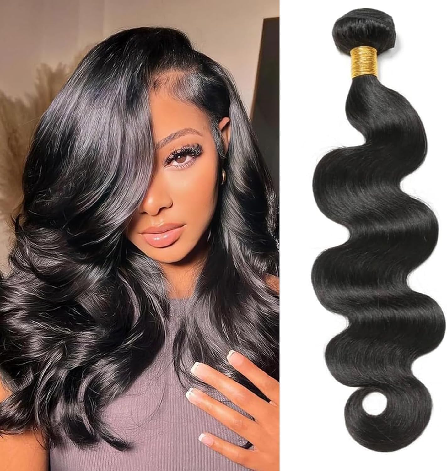 1 Bundle Curly Human Hair Virgin Brazilian Weave Human Hair 100% Unprocessed Double Weft 90-95g Natural for Black Women